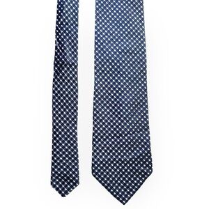 Pronto Uomo men’s gingham blue and white silk neck tie